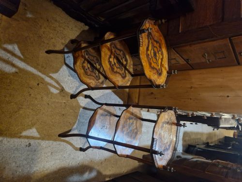 PAIR OF LATE 19TH CENTURY MARQUETRY ETAGERES - ADDITIONAL PHOTO 1
