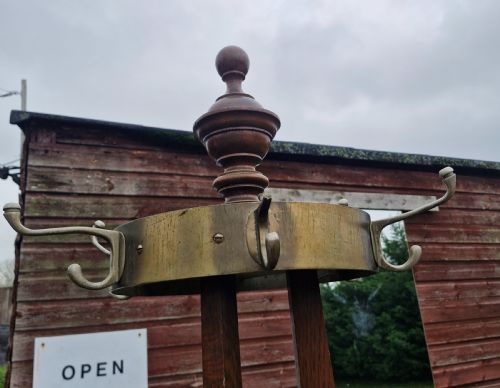 EARLY 20TH CENTURY OAK HAT AND COAT STAND - ADDITIONAL PHOTO 5