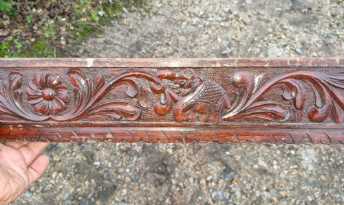 LARGE ANGLO INDIAN COUNTRY HOUSE CENTRE STOOL FOR REUPHOLSTERING - ADDITIONAL PHOTO 1