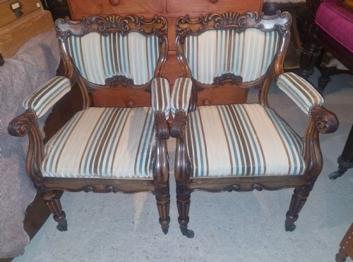 PAIR OF REGENCY GILLOWS ROSEWOOD ARMCHAIRS - ADDITIONAL PHOTO 5