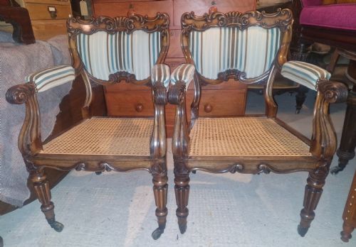 PAIR OF REGENCY GILLOWS ROSEWOOD ARMCHAIRS - ADDITIONAL PHOTO 10