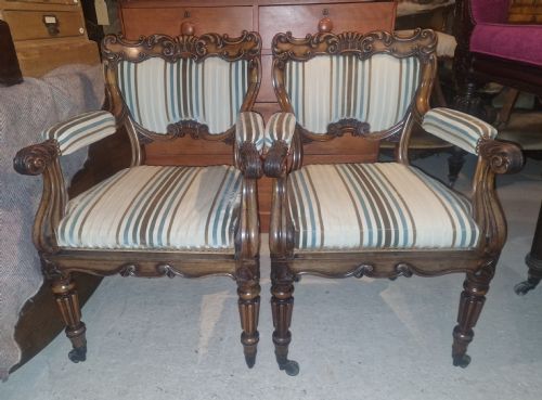 PAIR OF REGENCY GILLOWS ROSEWOOD ARMCHAIRS - ADDITIONAL PHOTO 17