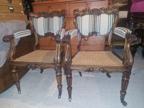 PAIR OF REGENCY GILLOWS ROSEWOOD ARMCHAIRS - ADDITIONAL PHOTO 19