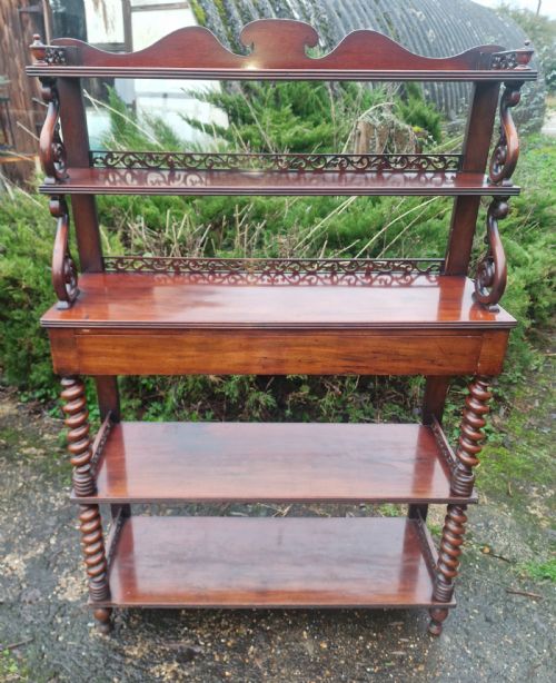 MID 19TH CENTURY MAHOGANY ETAGERE WITH SINGLE DRAWER - ADDITIONAL PHOTO 5