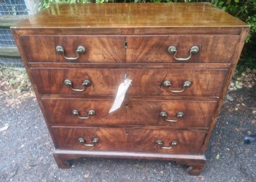 EARLY 19TH CENTURY MAHOGANY CHEST OF 4 DRAWERS - ADDITIONAL PHOTO 4