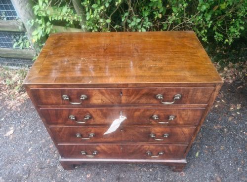 EARLY 19TH CENTURY MAHOGANY CHEST OF 4 DRAWERS - ADDITIONAL PHOTO 11