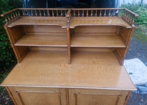 GOOD AND VERY USEFUL VICTORIAN GOLDEN OAK 2 DOOR CABINET - ADDITIONAL PHOTO 13