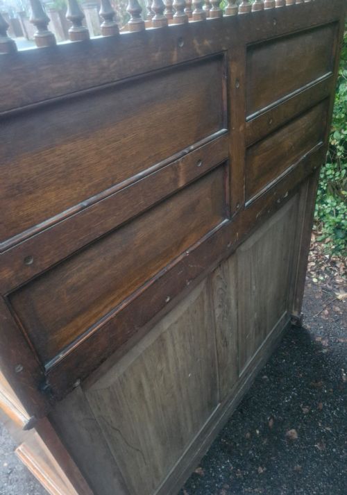 GOOD AND VERY USEFUL VICTORIAN GOLDEN OAK 2 DOOR CABINET - ADDITIONAL PHOTO 16