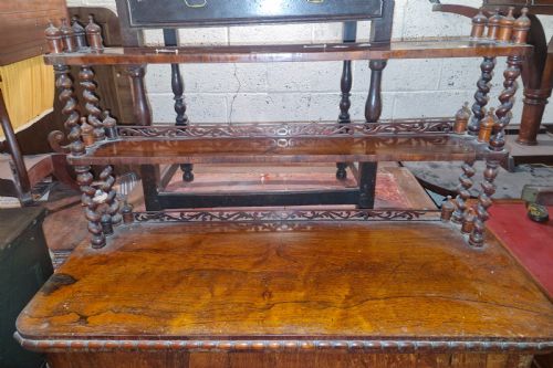 MID 19TH CENTURY ROSEWOOD 2 DOOR SIDE CABINET - ADDITIONAL PHOTO 4