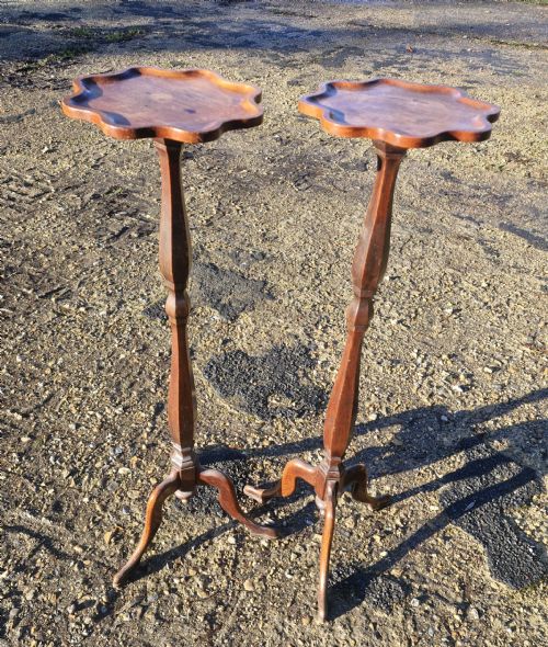 pair of edwardian oak plant stands - CATEGORY: ANTIQUE MISCELLANEOUS - DATED EDWARDIAN