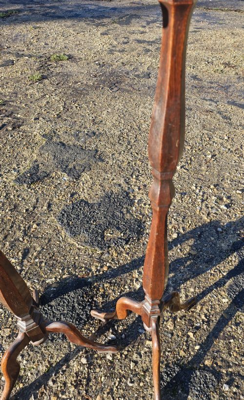 PAIR OF EDWARDIAN OAK PLANT STANDS - ADDITIONAL PHOTO 1