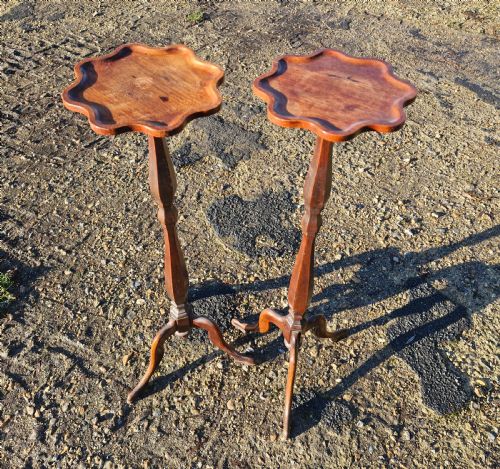PAIR OF EDWARDIAN OAK PLANT STANDS - ADDITIONAL PHOTO 2