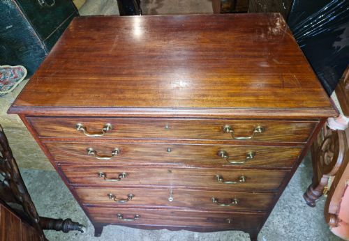 REGENCY MAHOGANY SECRETAIRE CHEST - ADDITIONAL PHOTO 5