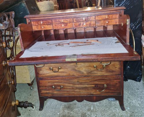 REGENCY MAHOGANY SECRETAIRE CHEST - ADDITIONAL PHOTO 9
