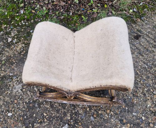 LARGE LATE 19TH CENTURY ROCKING GILT GOUT STOOL - ADDITIONAL PHOTO 3