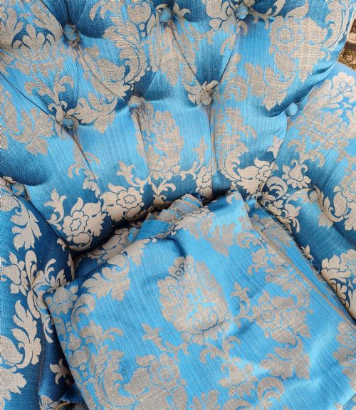 VICTORIAN BUTTON BACK UPHOLSTERED ARMCHAIR - ADDITIONAL PHOTO 5