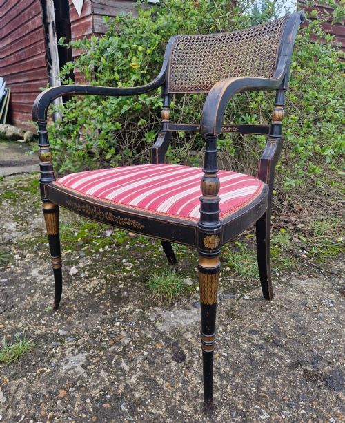 decorated bedroom armchair - CATEGORY: ANTIQUE CHAIRS - DATED 1920