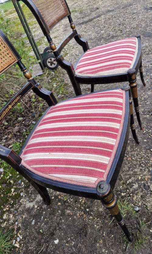 PAIR OF DECORATED SINGLE BEDROOM CHAIRS - ADDITIONAL PHOTO 1