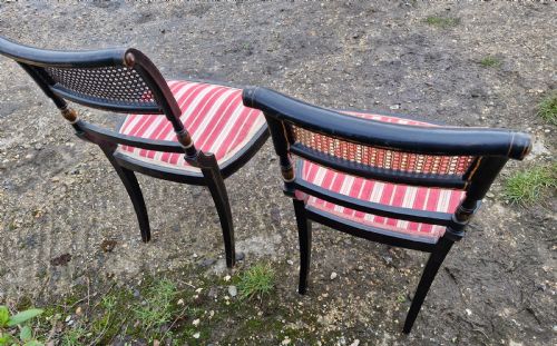PAIR OF DECORATED SINGLE BEDROOM CHAIRS - ADDITIONAL PHOTO 4