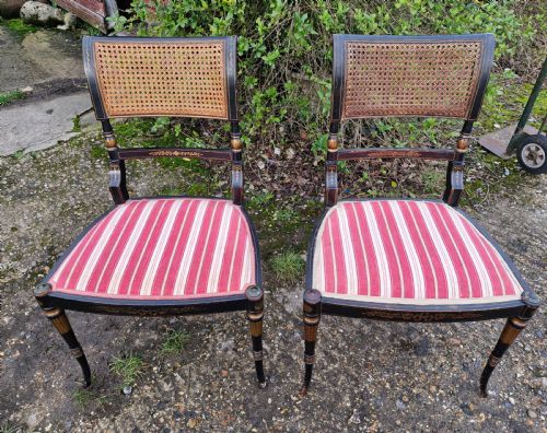 PAIR OF DECORATED SINGLE BEDROOM CHAIRS - ADDITIONAL PHOTO 5
