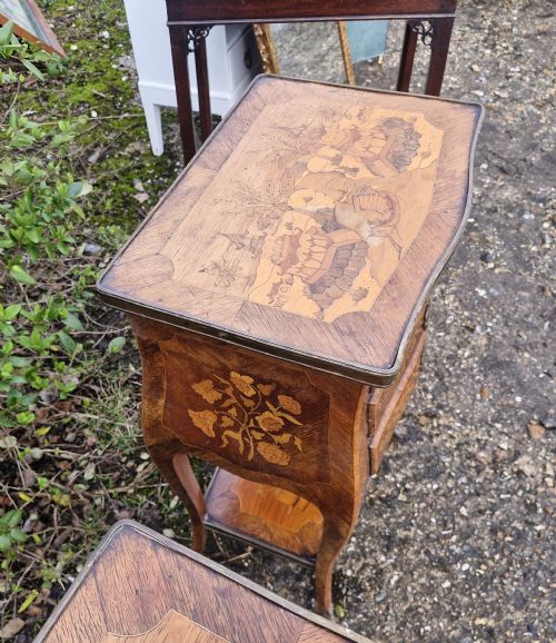 PAIR OF MARQUETRY INLAID ROSEWOOD BEDSIDE CABINETS - ADDITIONAL PHOTO 13