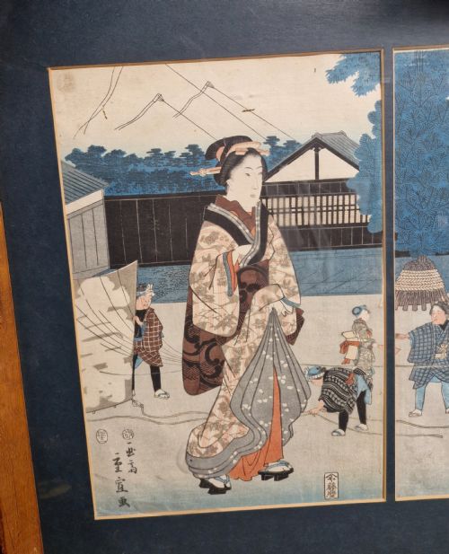 EARLY 19TH CENTURY JAPANESE WOOD BLOCK PRINTS - ADDITIONAL PHOTO 3