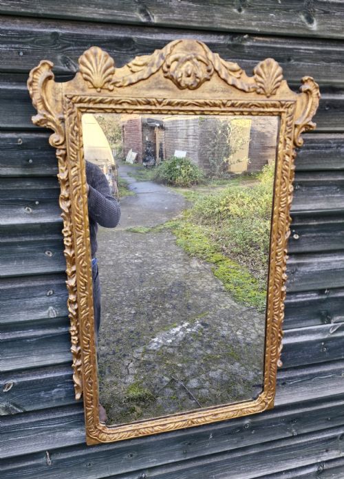 ANTIQUE GILT FRAMED COUNTRY HOUSE WALL MIRROR - ADDITIONAL PHOTO 1