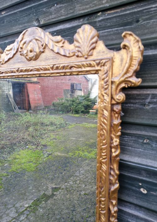 ANTIQUE GILT FRAMED COUNTRY HOUSE WALL MIRROR - ADDITIONAL PHOTO 2