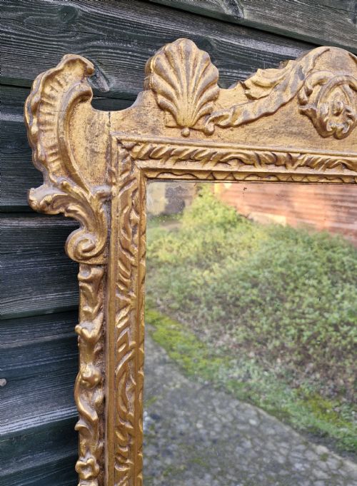 ANTIQUE GILT FRAMED COUNTRY HOUSE WALL MIRROR - ADDITIONAL PHOTO 4