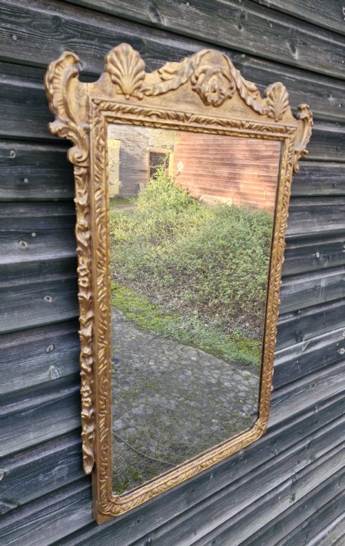 ANTIQUE GILT FRAMED COUNTRY HOUSE WALL MIRROR - ADDITIONAL PHOTO 5