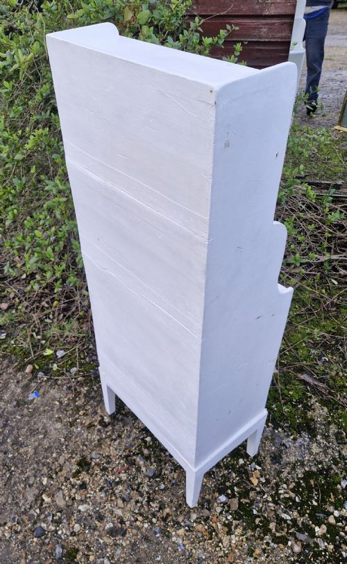 REGENCY LATER PAINTED PINE WATERFALL BOOKCASE WITH DRAWER - ADDITIONAL PHOTO 1