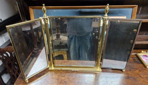 EARLY 20TH CENTURY FRENCH BRASS DRESSING MIRROR - ADDITIONAL PHOTO 5
