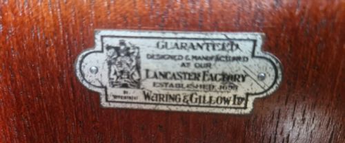 EDWARDIAN MAHOGANY DISPLAY CABINET BY WARING GILLOW - ADDITIONAL PHOTO 1