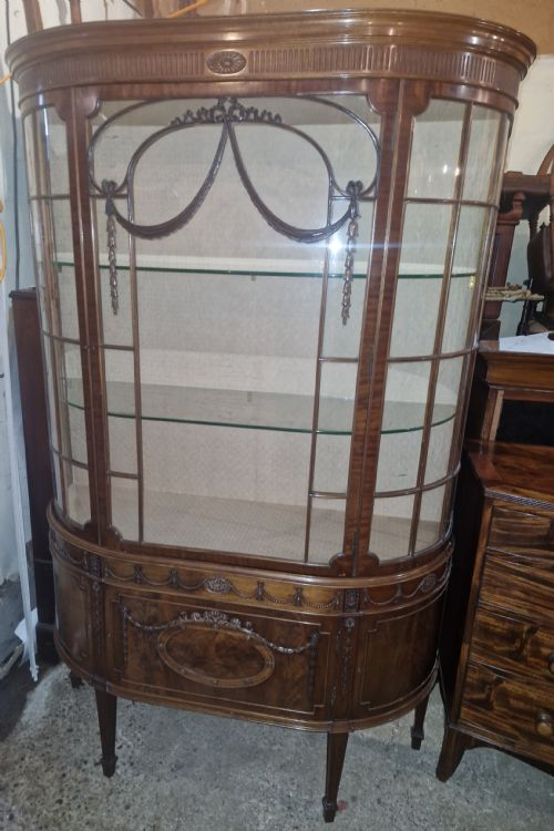 EDWARDIAN MAHOGANY DISPLAY CABINET BY WARING GILLOW - ADDITIONAL PHOTO 2