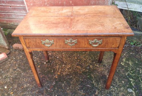 18TH CENTURY WALNUT SINGLE DRAWER SIDE TABLE - ADDITIONAL PHOTO 5