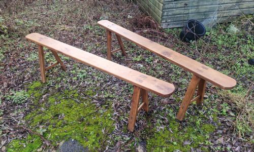 PAIR OF FRENCH KITCHEN BENCHES - ADDITIONAL PHOTO 1