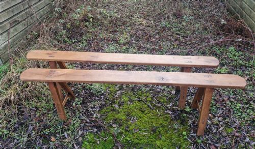 PAIR OF FRENCH KITCHEN BENCHES - ADDITIONAL PHOTO 4