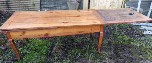 LARGE FRENCH FARMHOUSE KITCHEN EXTENDING DINING TABLE - ADDITIONAL PHOTO 12