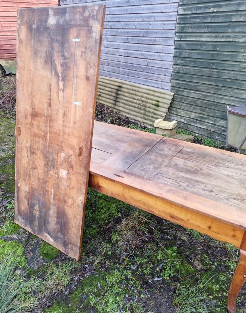 LARGE FRENCH FARMHOUSE KITCHEN EXTENDING DINING TABLE - ADDITIONAL PHOTO 13