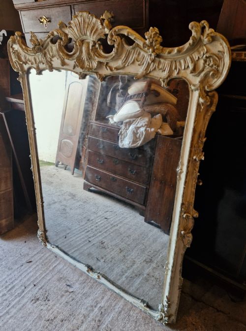19th century overmantel mirror - CATEGORY: ANTIQUE MIRRORS - DATED 19TH CENTURY