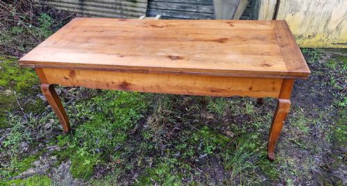 LARGE FRENCH FARMHOUSE KITCHEN EXTENDING DINING TABLE - ADDITIONAL PHOTO 2