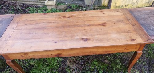 LARGE FRENCH FARMHOUSE KITCHEN EXTENDING DINING TABLE - ADDITIONAL PHOTO 7