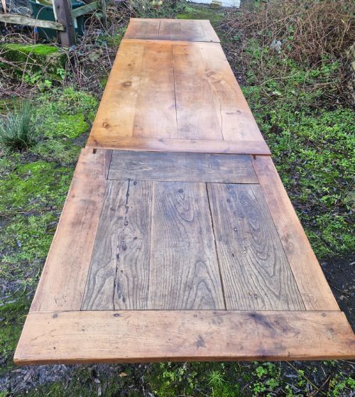 LARGE FRENCH FARMHOUSE KITCHEN EXTENDING DINING TABLE - ADDITIONAL PHOTO 9