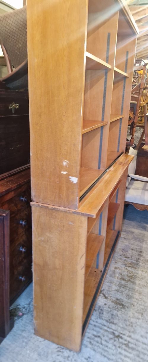 OAK OPEN FRONT BOOKCASE WITH ADJUSTABLE SHELVES - ADDITIONAL PHOTO 1