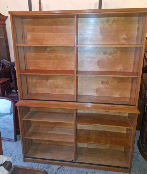 OAK OPEN FRONT BOOKCASE WITH ADJUSTABLE SHELVES - ADDITIONAL PHOTO 5
