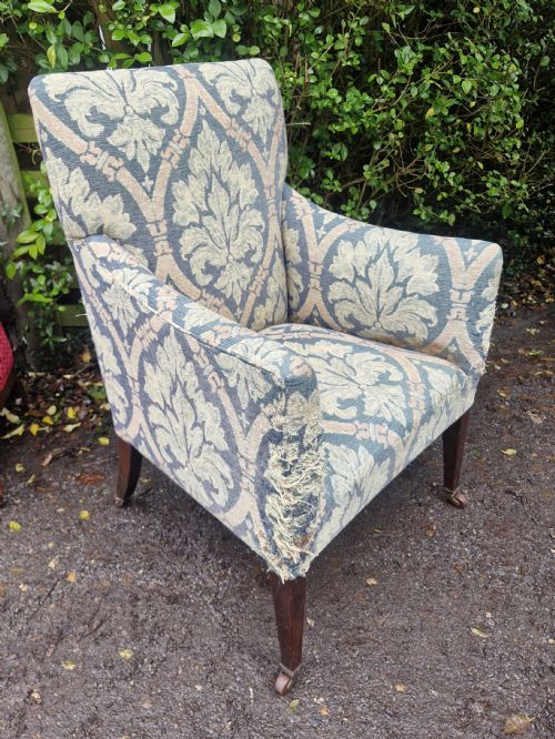 EDWARDIAN UPHOLSTERED ARMCHAIR - ADDITIONAL PHOTO 1