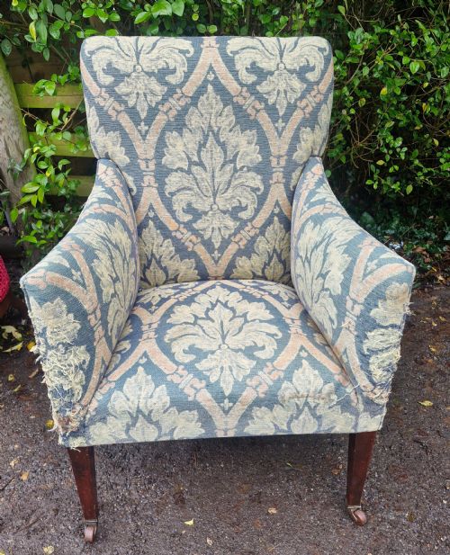 EDWARDIAN UPHOLSTERED ARMCHAIR - ADDITIONAL PHOTO 6