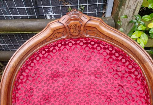 PAIR UPHOLSTERED BEDROOM CHAIRS - ADDITIONAL PHOTO 2