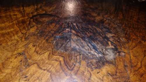 VICTORIAN INLAID WALNUT 2 DOOR SIDE CABINET WITH STENCILLED LETTERING - ADDITIONAL PHOTO 13