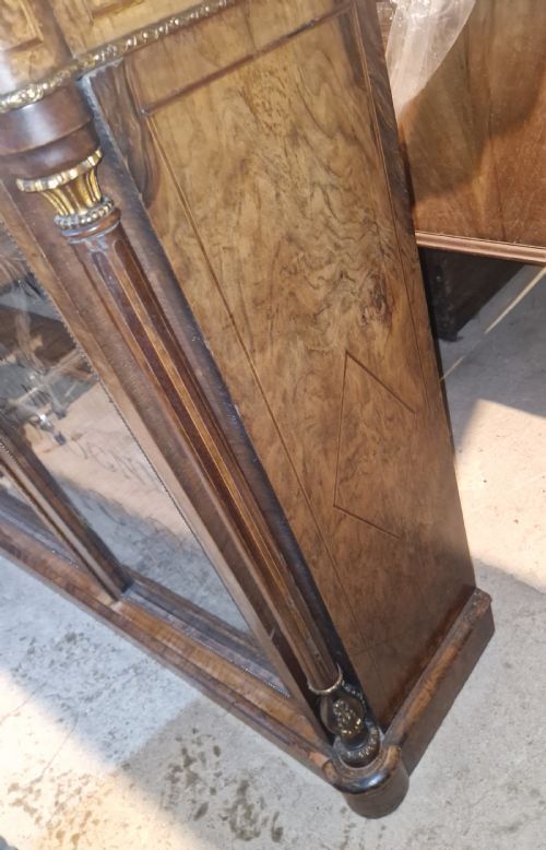 VICTORIAN INLAID WALNUT 2 DOOR SIDE CABINET WITH STENCILLED LETTERING - ADDITIONAL PHOTO 16